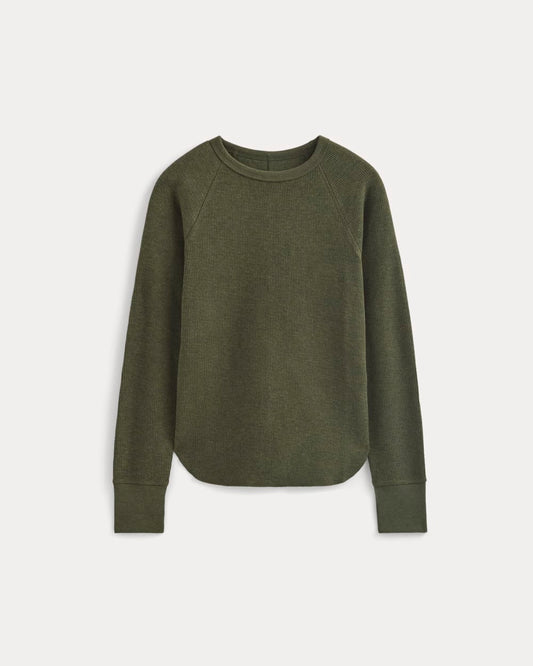 Slim-Fit Crew in Cozy Waffle | Heather Beech