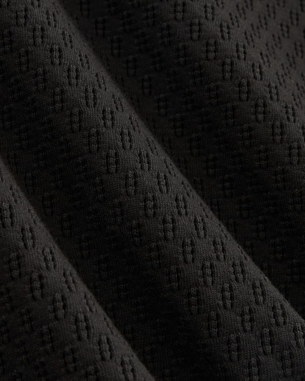 The Pointelle Scoop-Neck Top | Black