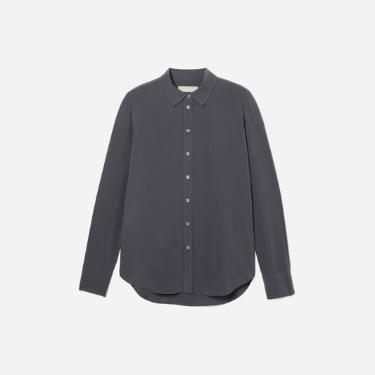 The Must-Have Shirt in Washable Silk | Slate Grey
