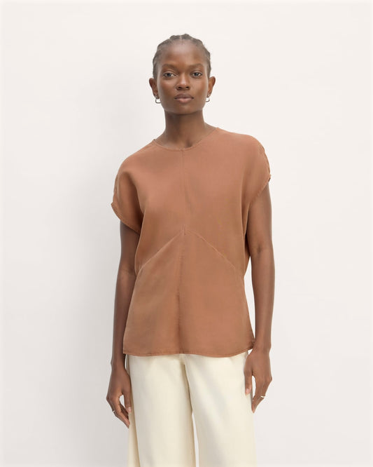 The Drape Top in Butterlite | Carob Brown