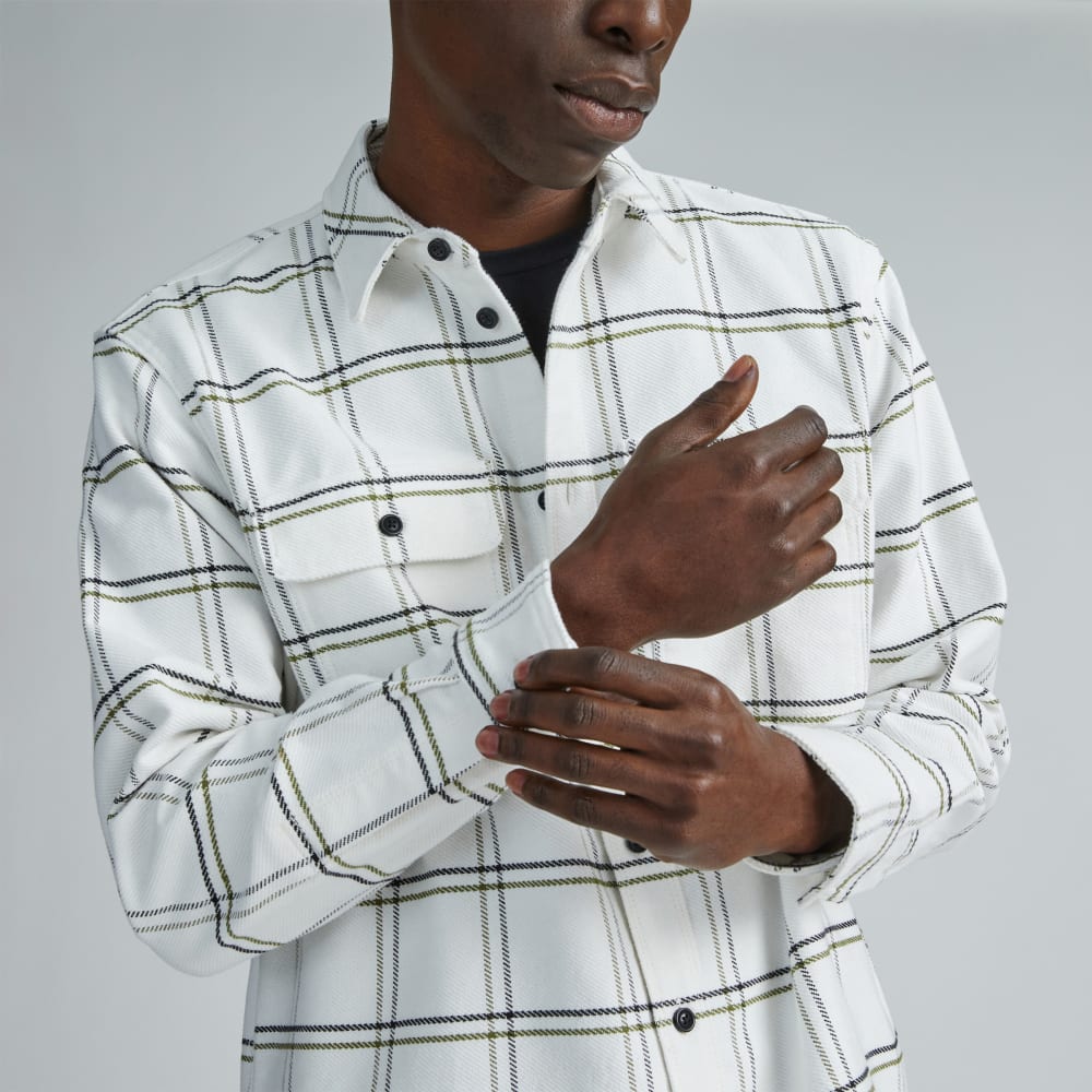 The Heavyweight Overshirt | Uniform | Moss Double Windowpane