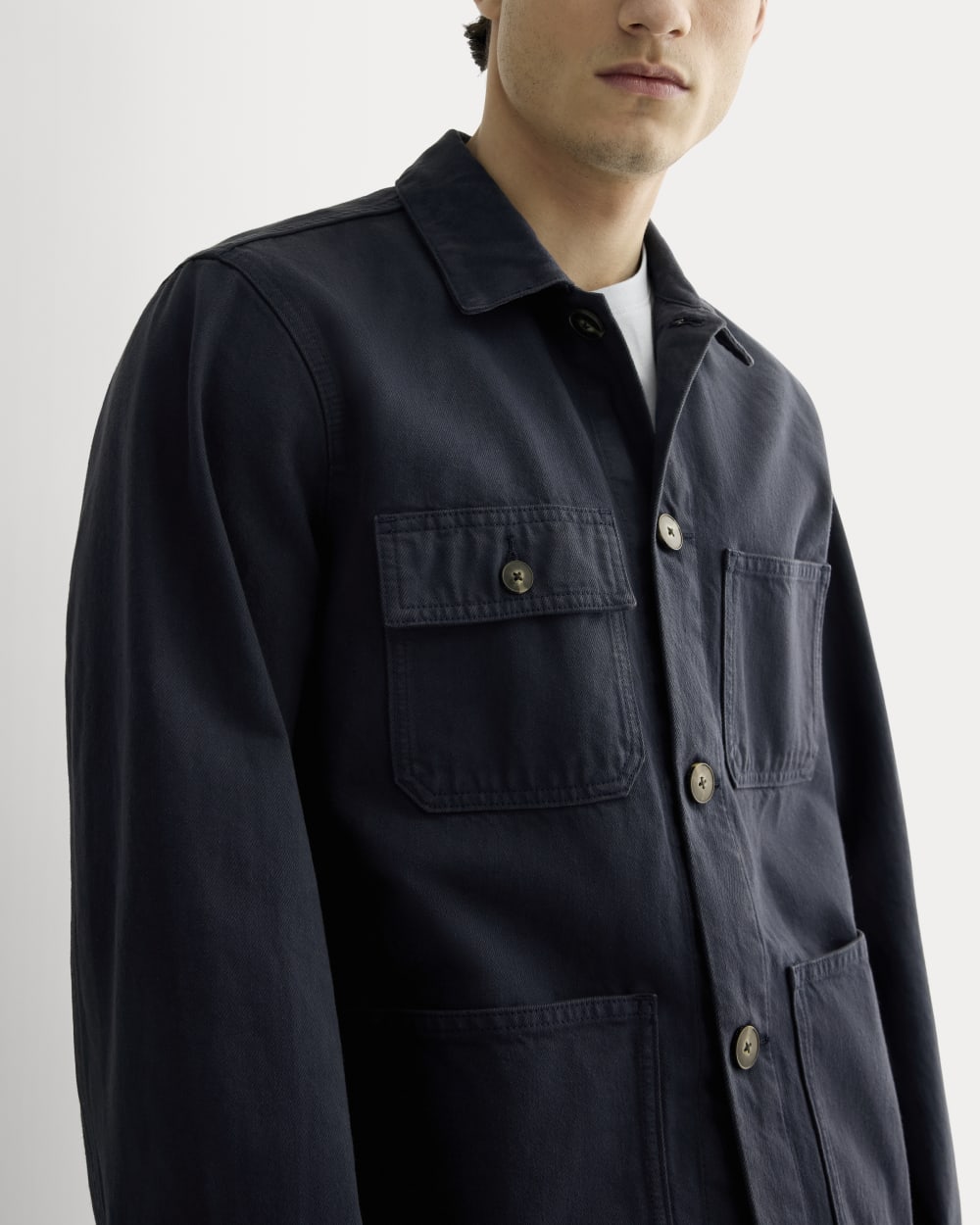 The Denim Utility Jacket | Garment-Dyed Navy