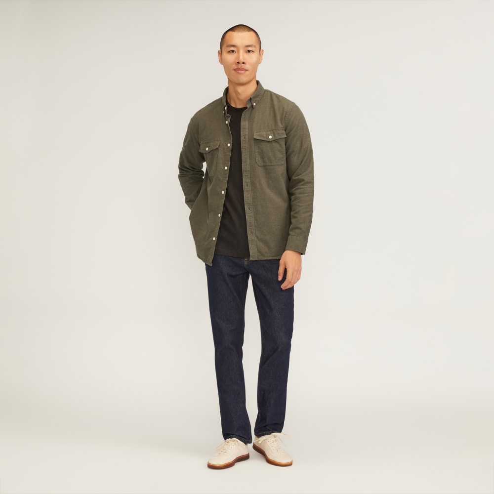 The Brushed Flannel Shirt | Heathered Thyme