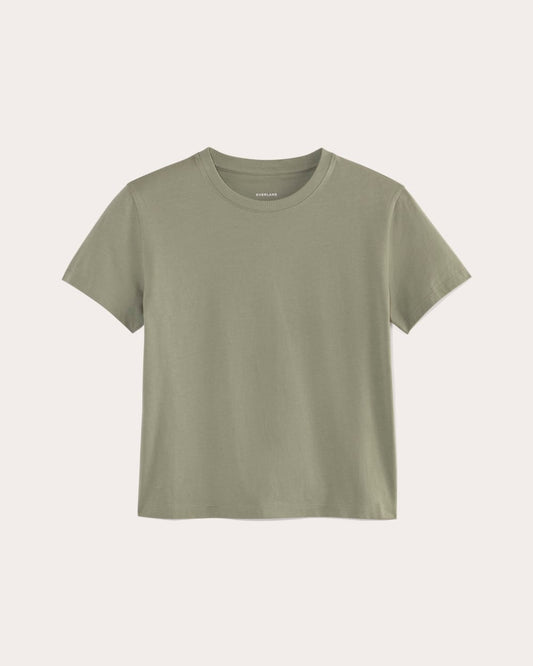 The Box-Cut Tee in Essential Cotton | Sage Green | No Pocket