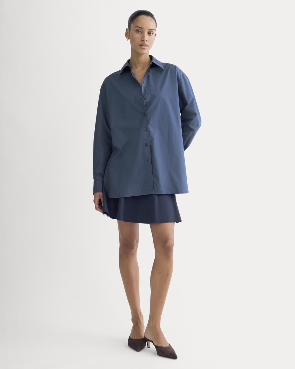 The Boyfriend Shirt in Ultrasoft Cotton | Deep Lazuli Blue