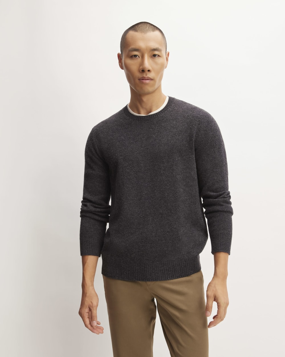 The Premium Merino Crew Neck Sweater | Charcoal