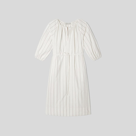 The Raglan Sleeve Poplin Dress | Black / Canvas Tan