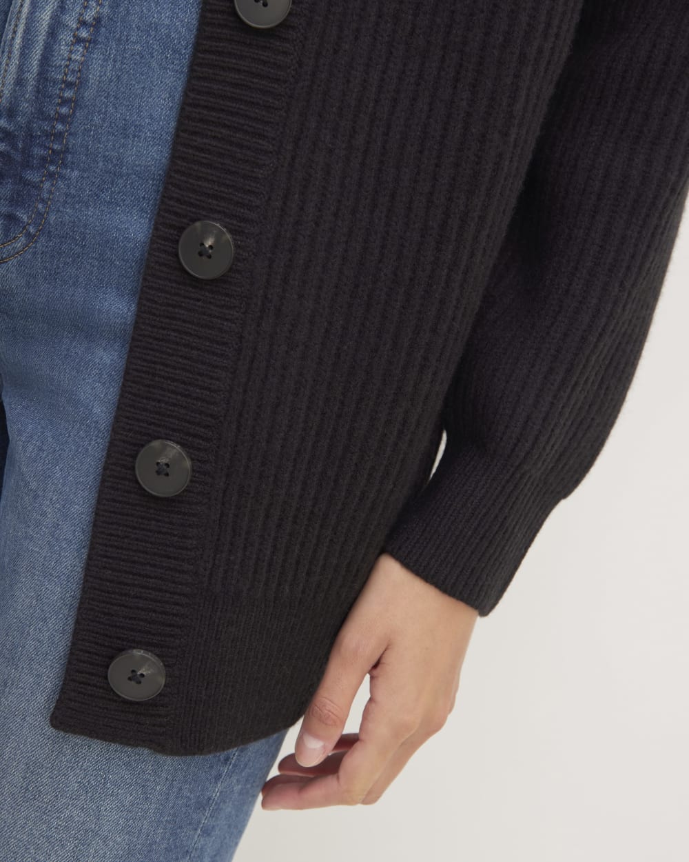 The Felted Merino Cocoon Cardigan | Black