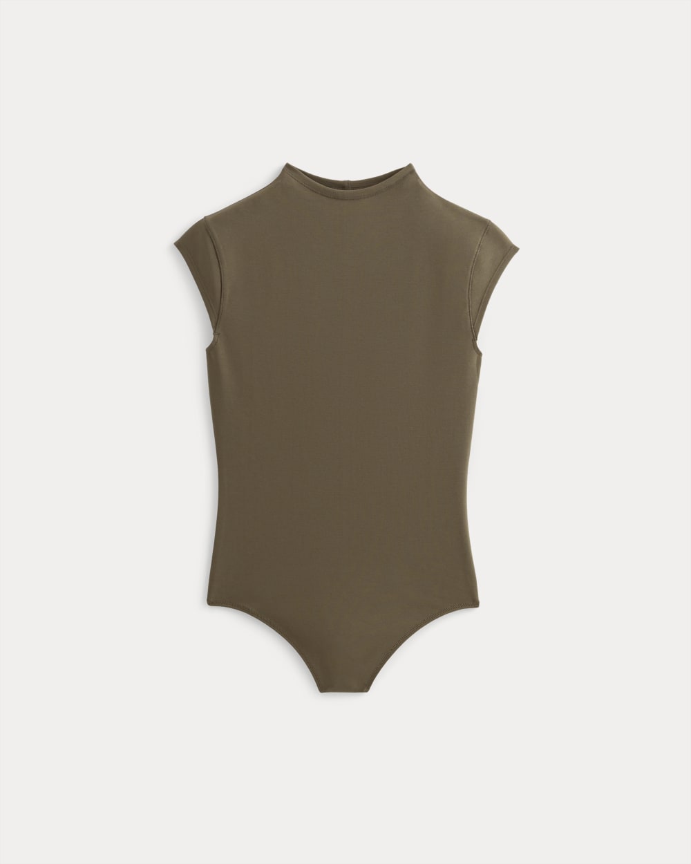 The Form Funnel-Neck Bodysuit | Deep Taupe