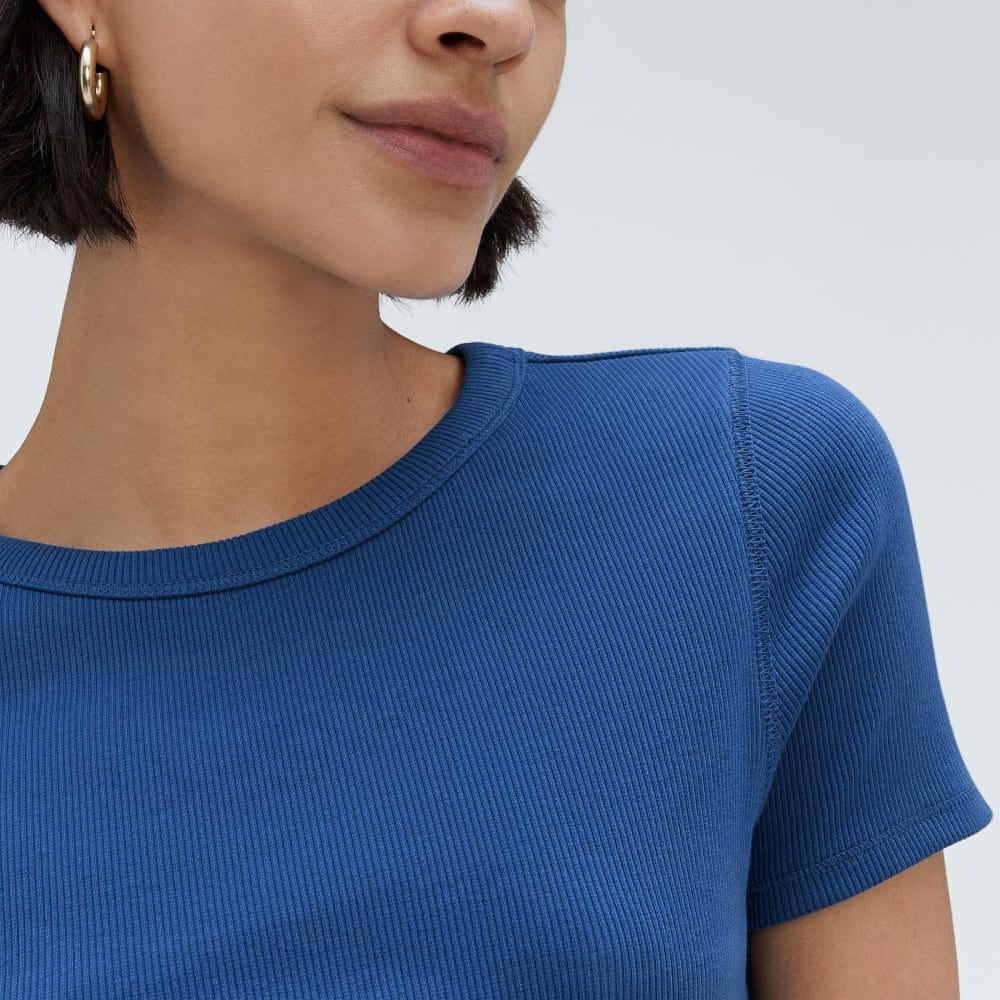 The ’90s Rib Tee | Deep Blue