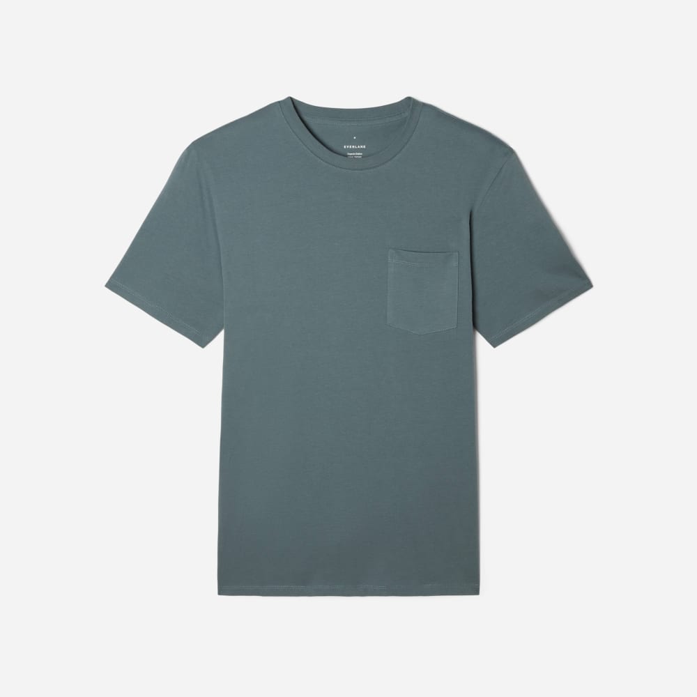 The Organic Cotton Pocket Tee | Greyish Blue