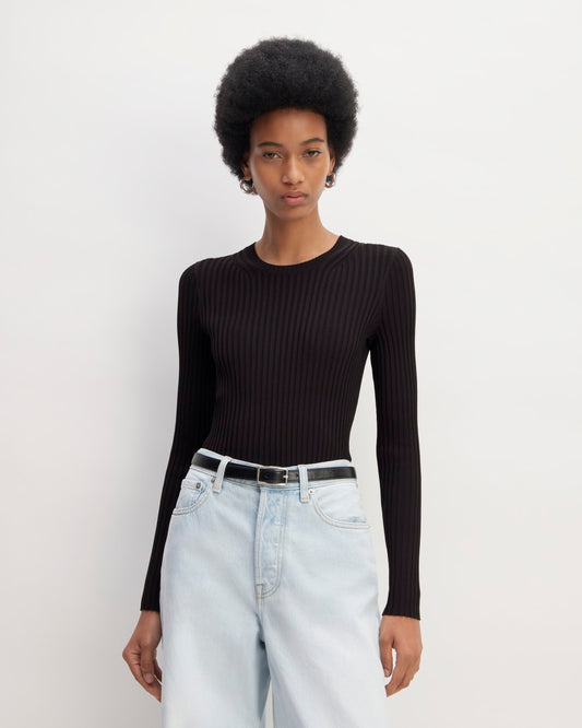 The Viscose Knit Crew | Black
