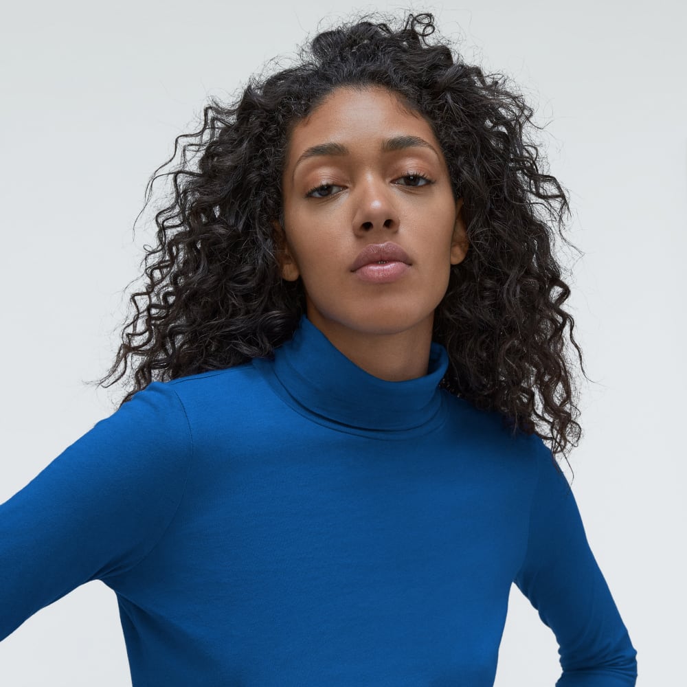 The Organic Cotton Turtleneck | Lapis Blue