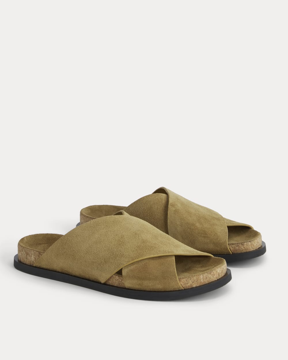 The Suede Crossover Sandal | Sand