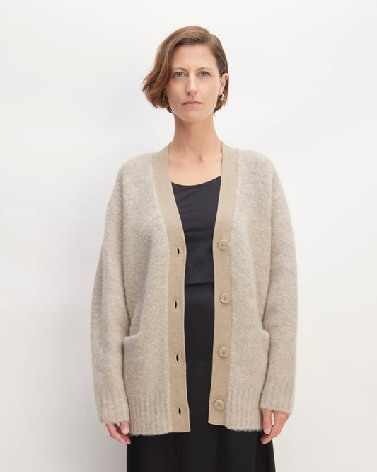 The SuperFuzz Alpaca Cardigan | Light Oat