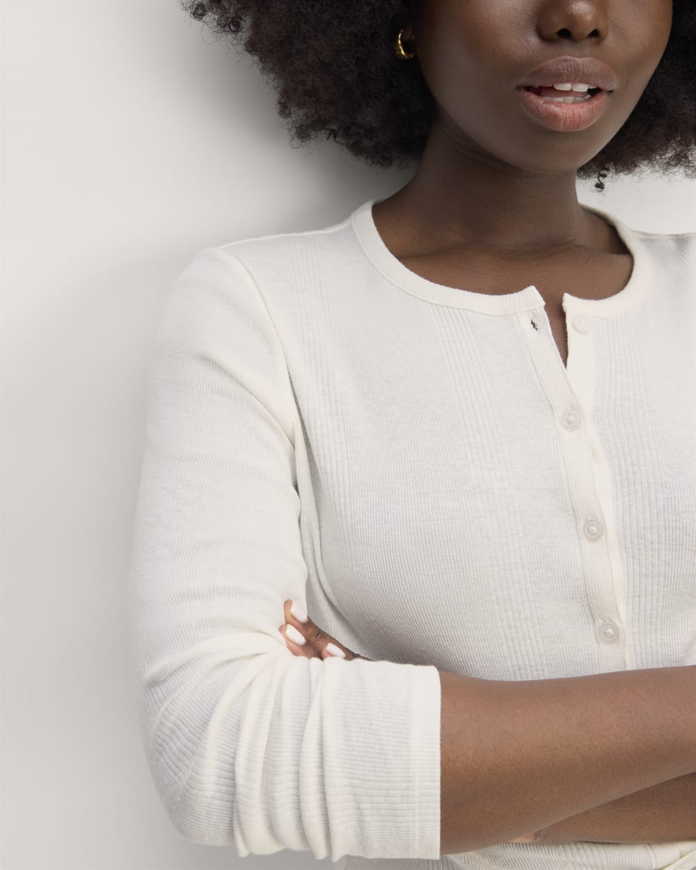 The Vintage Rib Cardigan | Bone