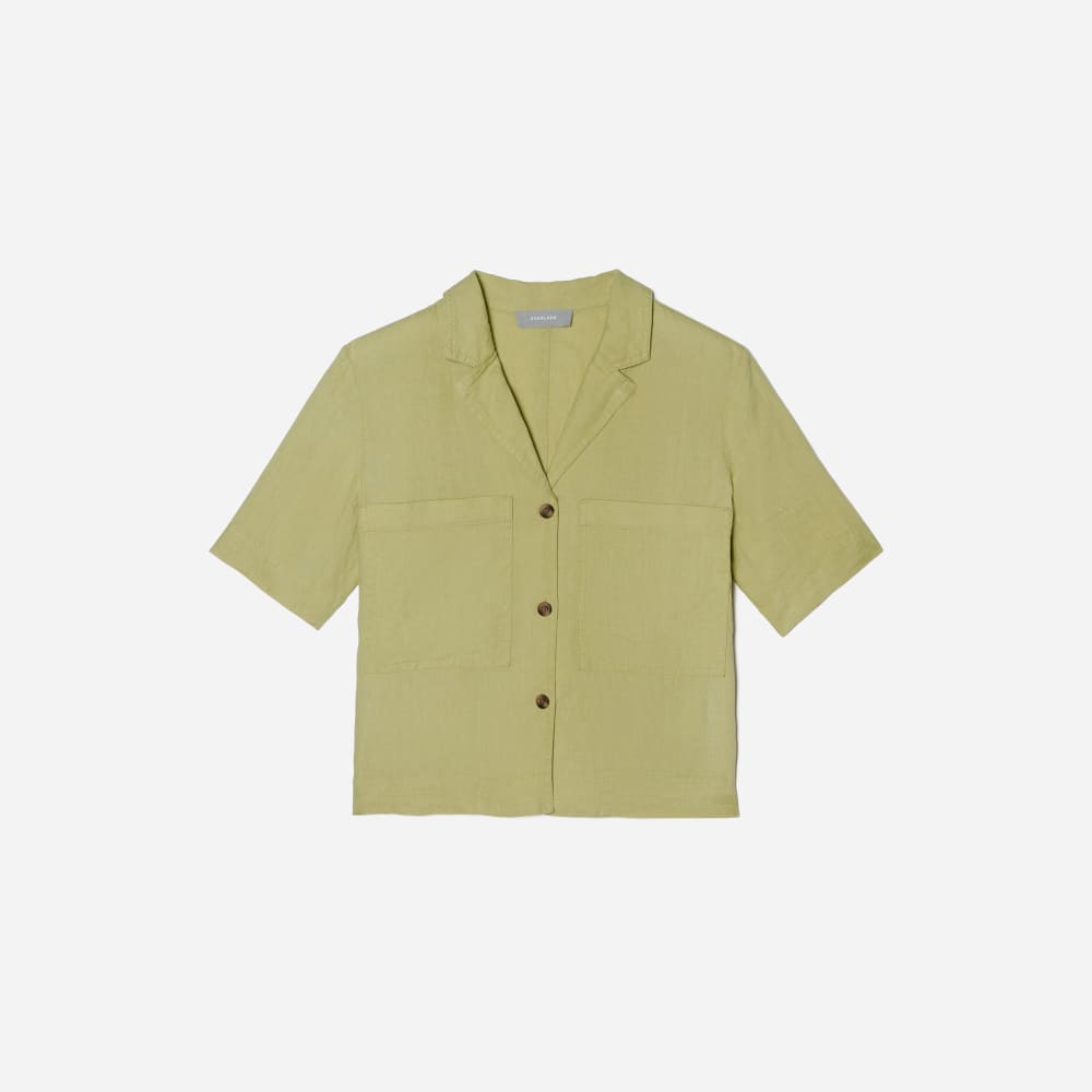 The Linen Workwear Shirt | Leek