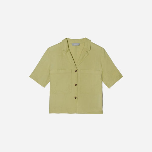 The Linen Workwear Shirt | Leek