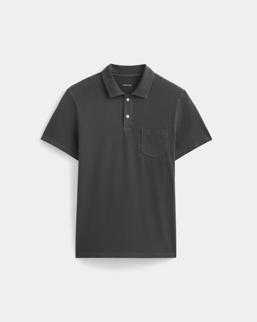 The Essential Organic Garment-Dyed Polo | Black