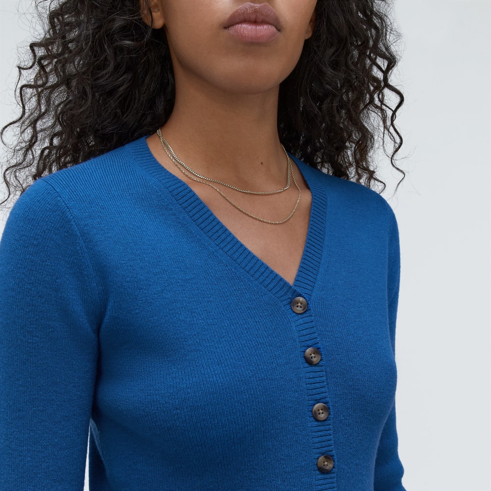 The Luxe Merino Cardigan | Lapis Blue