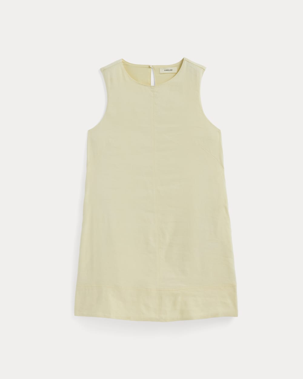 The Shift Dress in Stretch Linen | Light Yellow