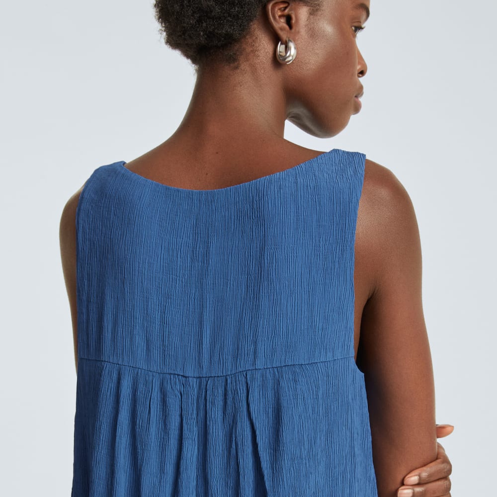 The Naia™ Ripple Tank Dress | Deep Blue