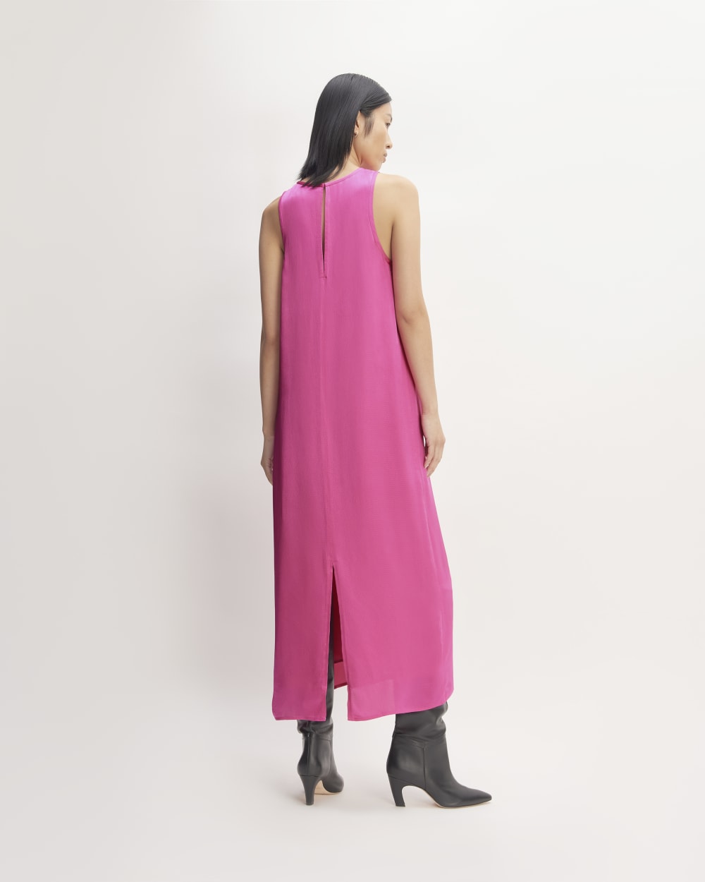 The Satin Racerback Slip Dress | Fuchsia Pink