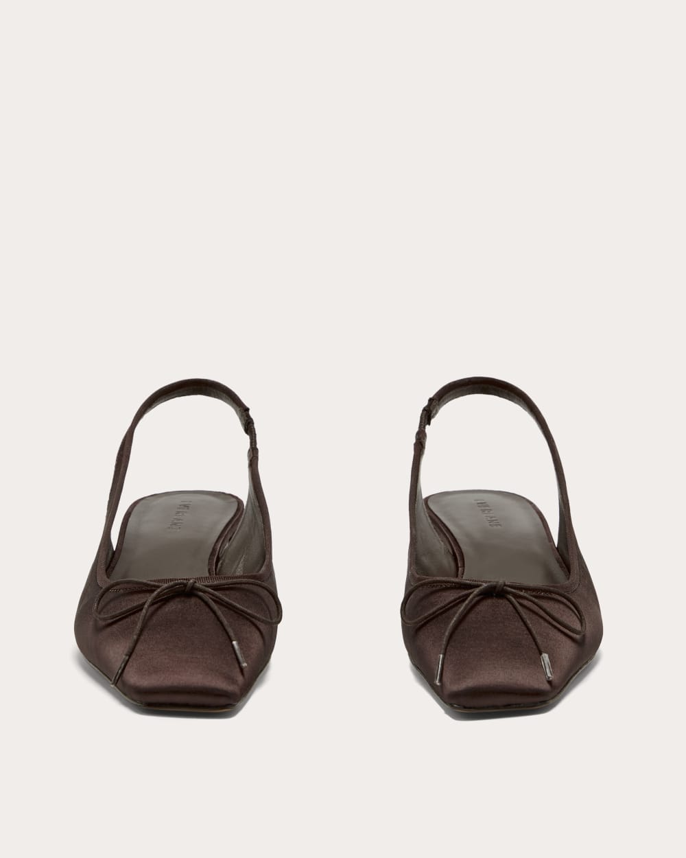 The Ballet Slingback Heel | Deep Brown Satin
