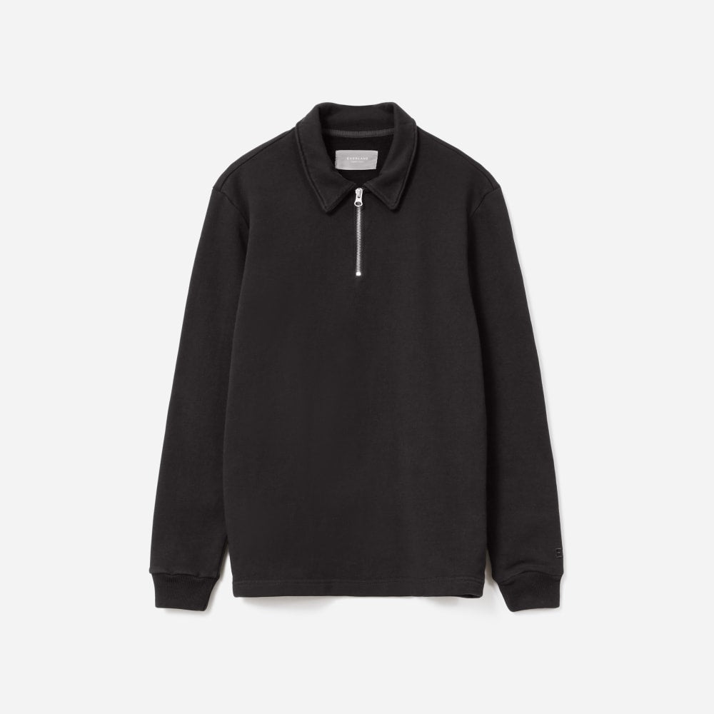 The Track Quarter-Zip Sweatshirt | Black