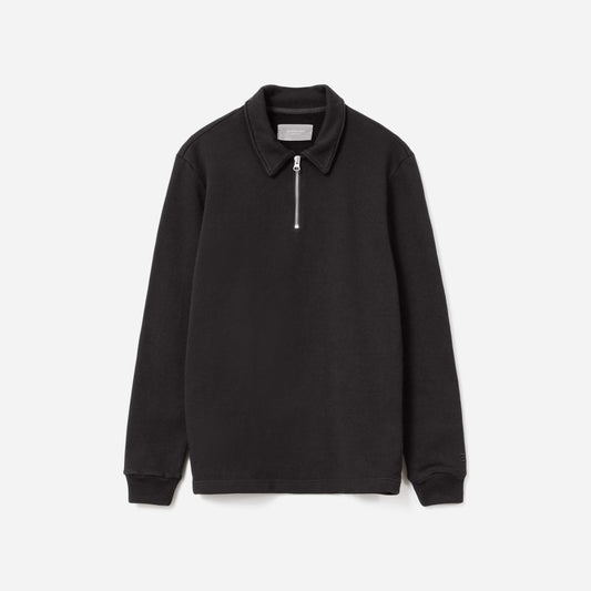 The Track Quarter-Zip Sweatshirt | Black