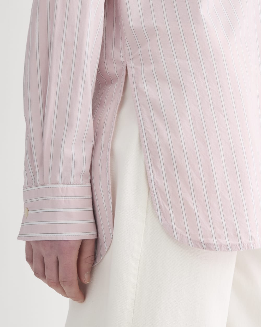 The Boyfriend Shirt in Ultrasoft Cotton | Pink / White