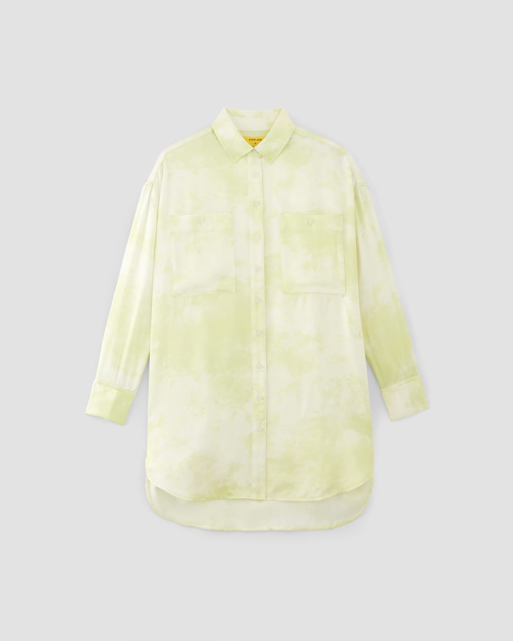 The Everlane x Marques' Almeida Satin Tie-Dye Shirt | Seafoam Tie-Dye
