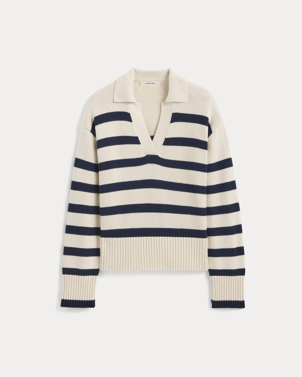 The Boxy Polo in Everyday Cotton | Canvas / Navy