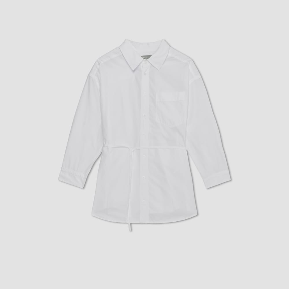 The Poplin Tie Back Shirt | White
