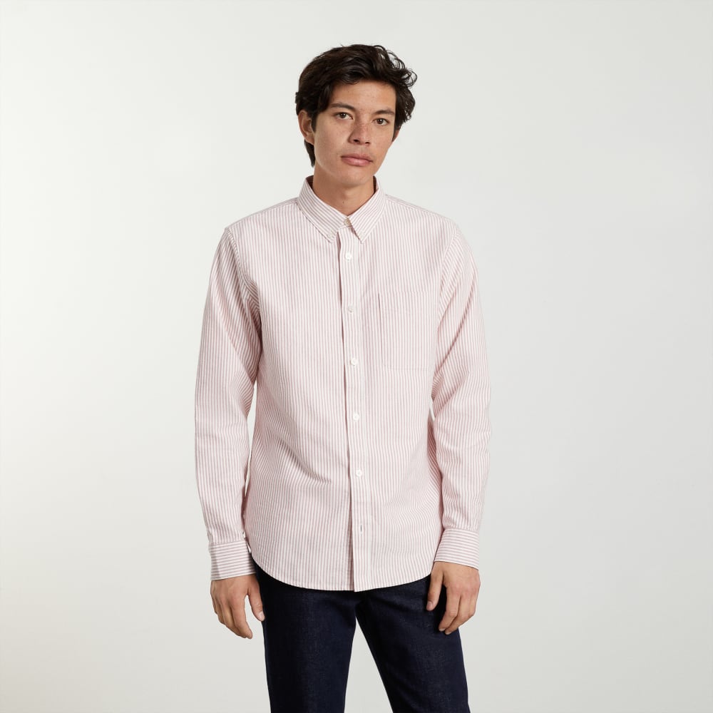 The Slim-Fit Japanese Oxford | Red / White | Regular