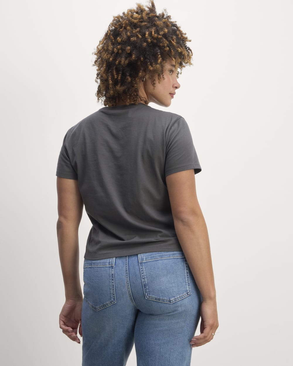 The Box-Cut Tee in Essential Cotton | Graphite | No Pocket