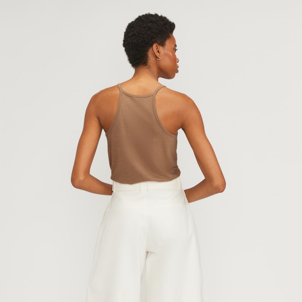 The Hemp Cutaway Tank | Carob Brown