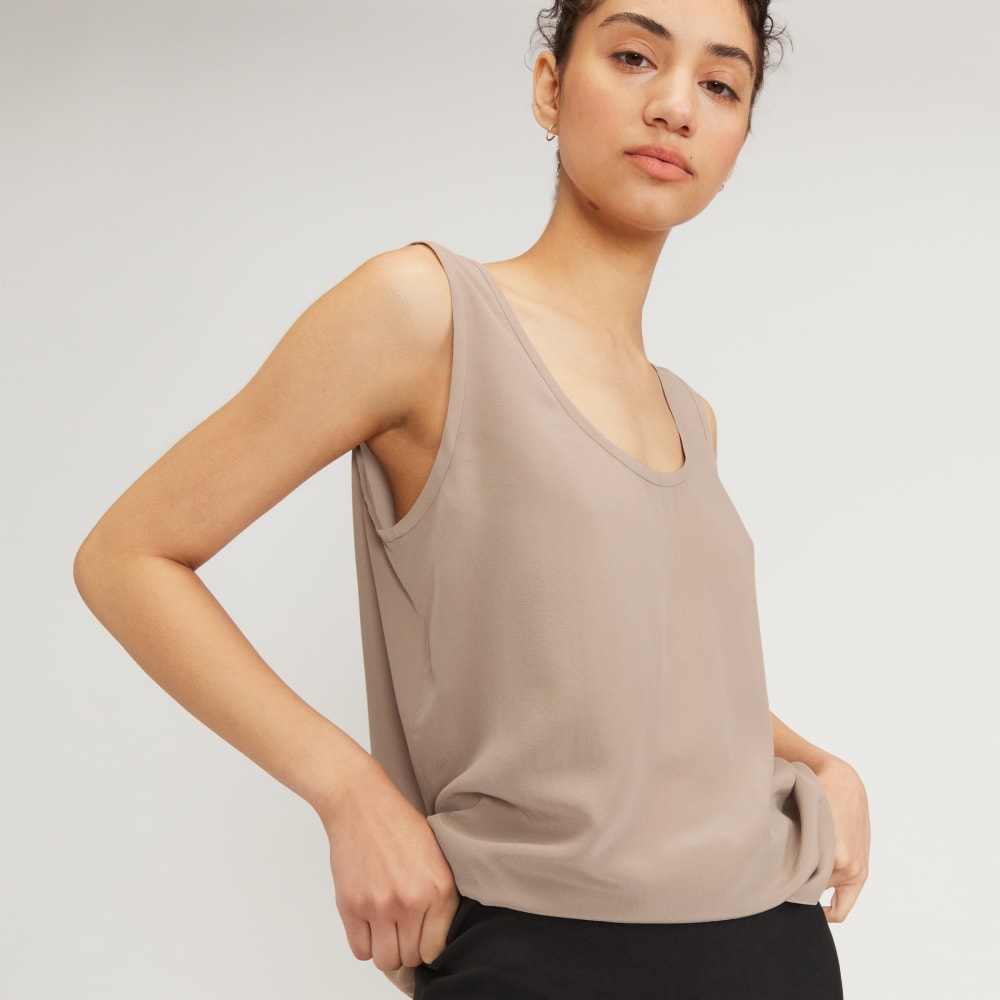 The Scoop Tank in Washable Silk | Burnt Sugar