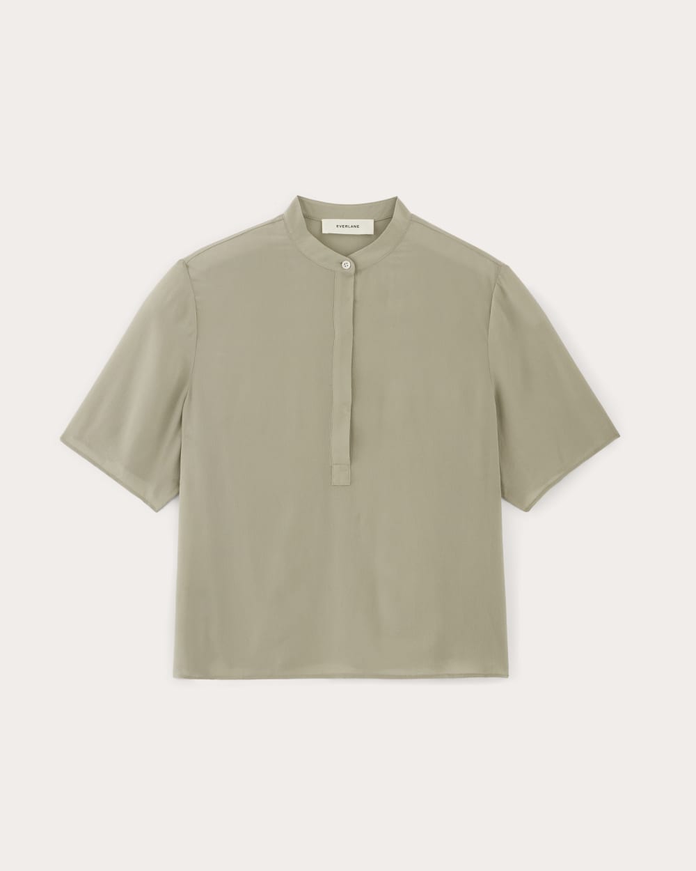 The Popover Top in Washable Silk | Seagrass