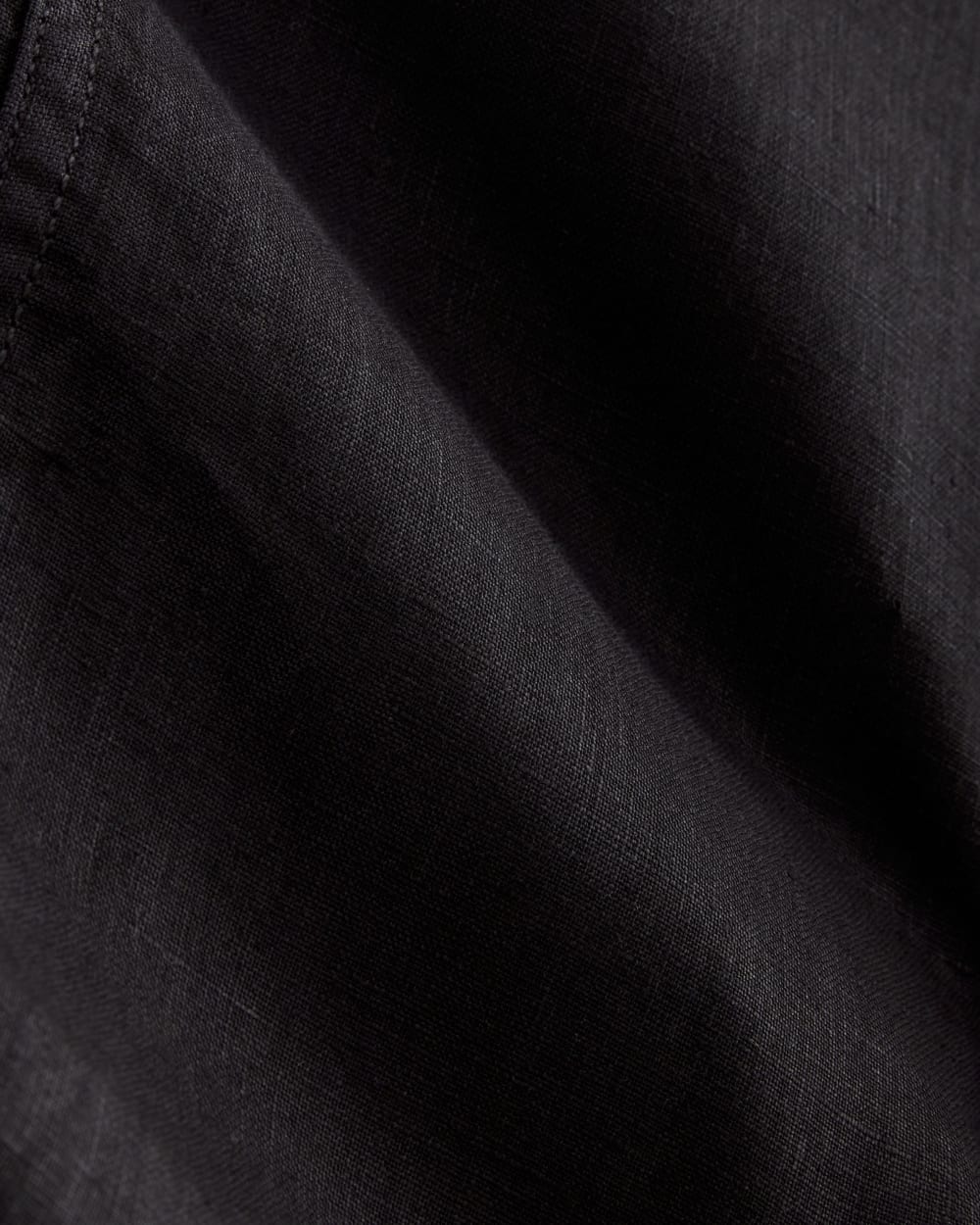 The Cargo Curve Pant in Linen | Black