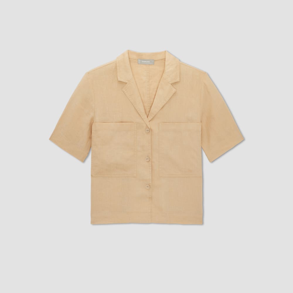 The Linen Workwear Shirt | Warm Khaki