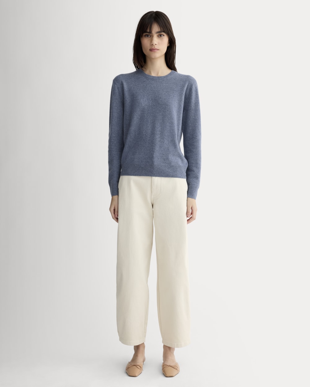 The Classic Crew in Cashmere | Denim Blue