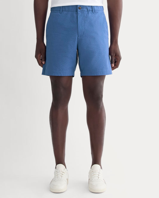 The Seersucker Short | Soft Cobalt
