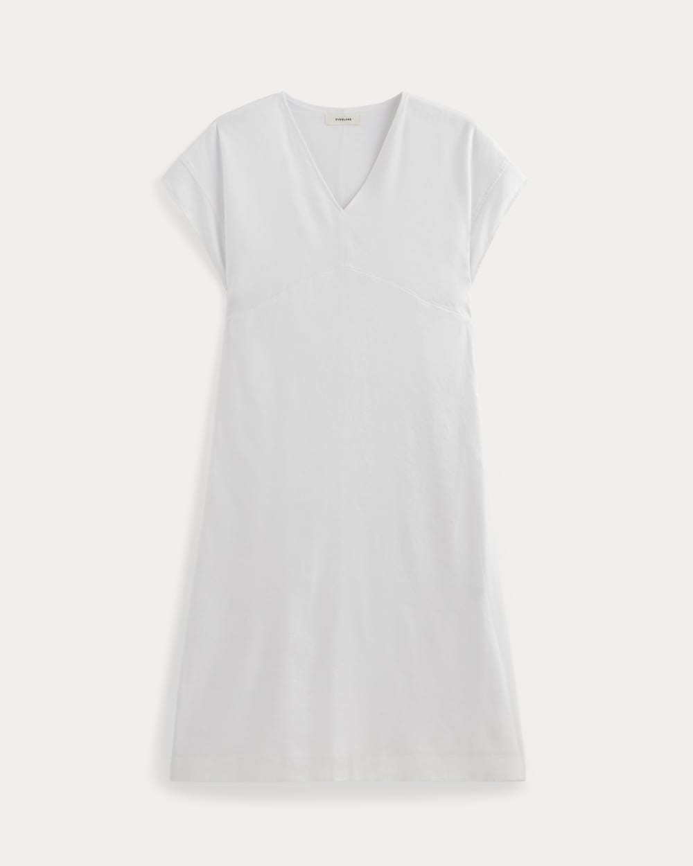 The Tie-Back Dress in Stretch Linen | White