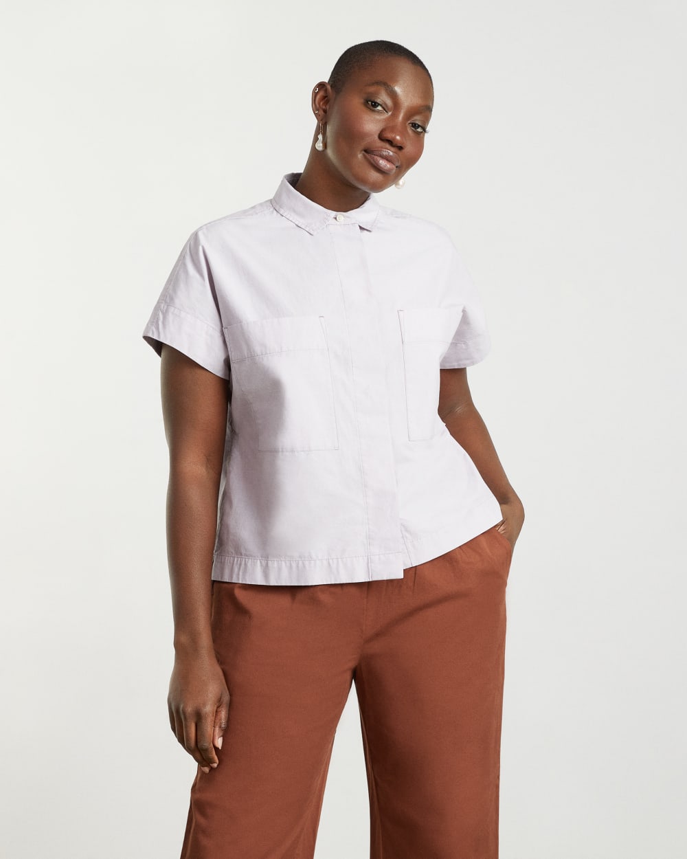 The Short-Sleeve Box Shirt | Dusty Lavender