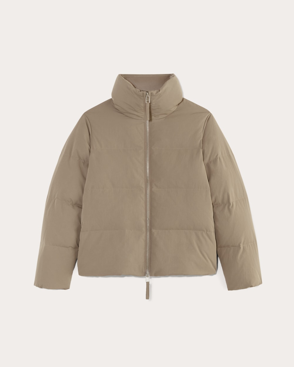 The Puffer Bomber | Taupe Grey