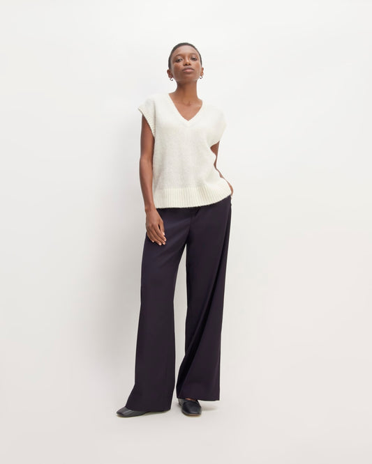 The Italian Wool Way-High® Drape Pant | Navy