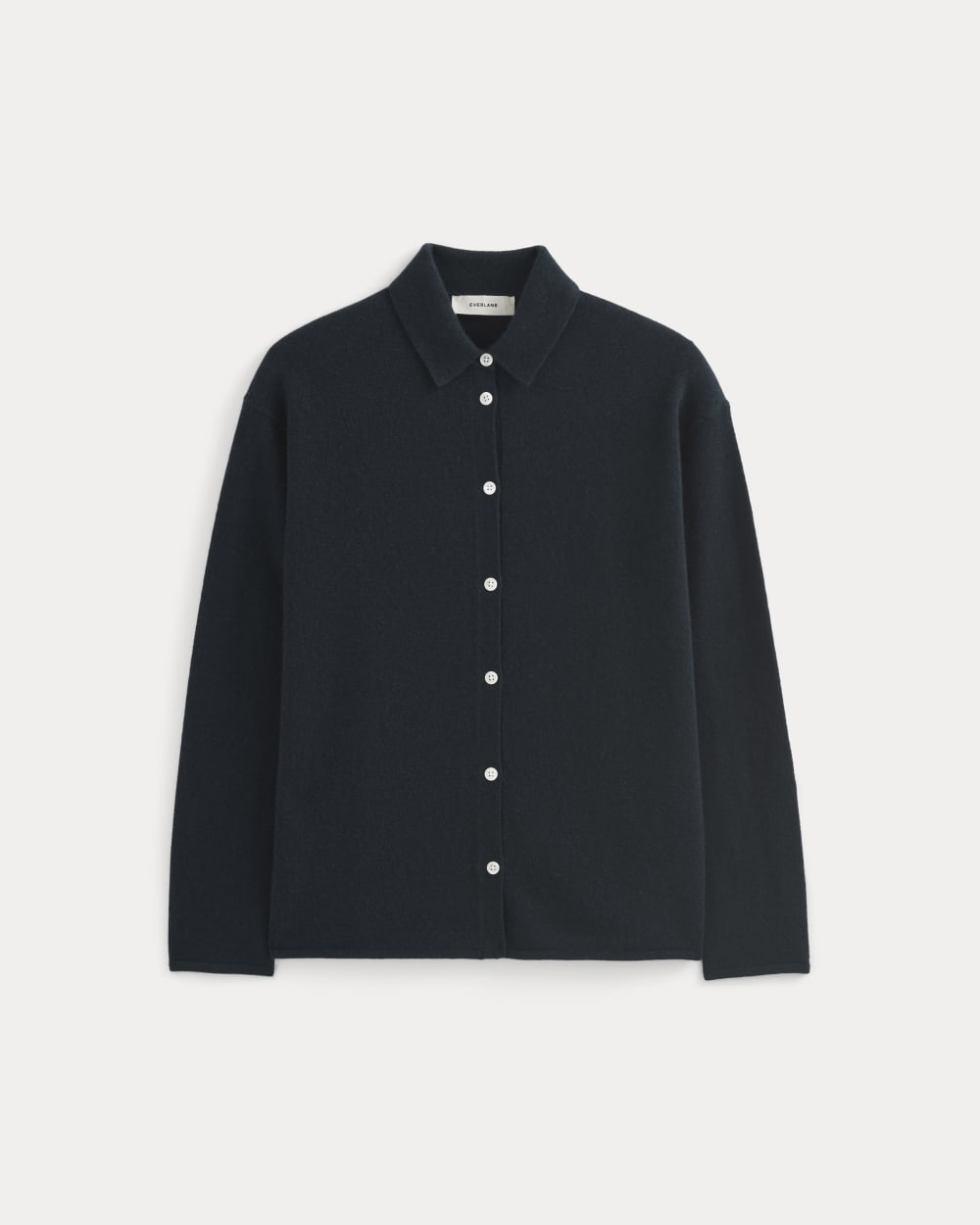Cashmere Button-Up Shirt | Navy