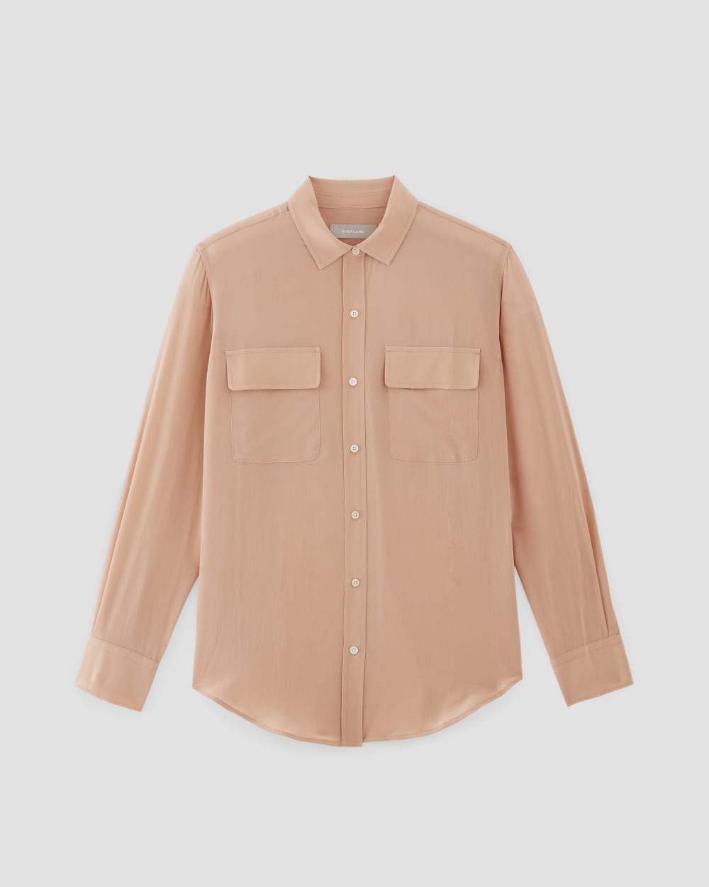 The Utility Shirt in Washable Silk | Blush Pink