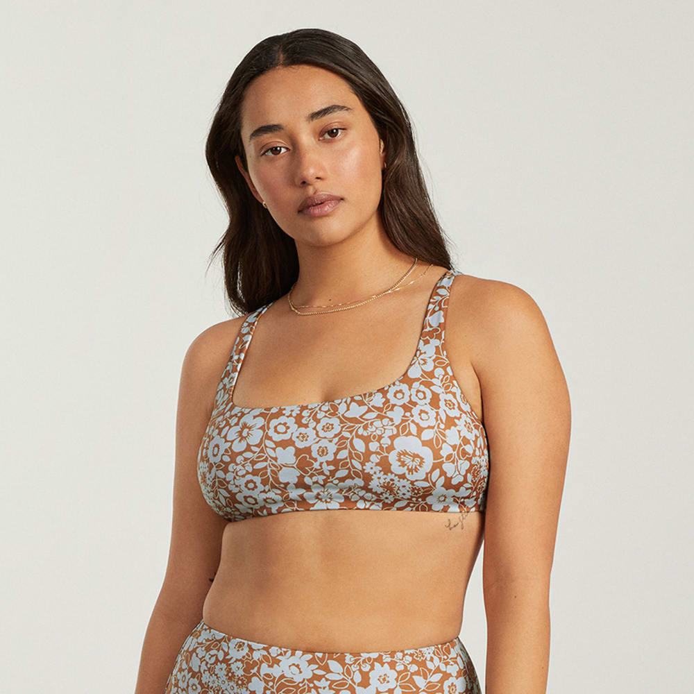 The Square-Neck Bikini Top | Honey Floral